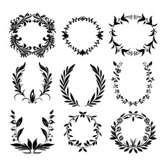 wreath svg, wreath png, wreath frame, frame svg, frame illustration, wreath illustration, frame, vector, vintage, floral, design, decoration, pattern, ornament, border, illustration, flower, ornate,