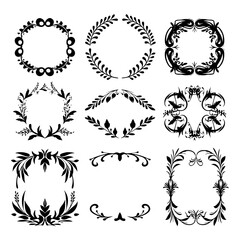 wreath svg, wreath png, wreath frame, frame svg, frame illustration, wreath illustration, frame, vector, vintage, floral, design, decoration, pattern, ornament, border, illustration, flower, ornate, a