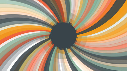 retro starburst or sunburst background vector pattern with a vintage color palette of burgundy red pink peach teal blue and beige white in a spiral or swirled radial striped design