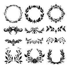wreath svg, wreath png, wreath frame, frame svg, frame illustration, wreath illustration, frame, vector, vintage, floral, design, decoration, pattern, ornament, border, illustration, flower, ornate,