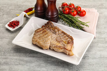 Grilled pork neck juicy steack