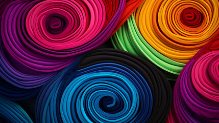 Abstract colorful spiral fabric background