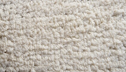 White wool rug textured
