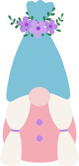 spring garden gnome vector