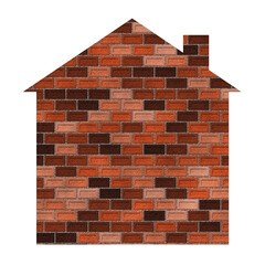 Obraz premium symbolic house with brick veneer siding