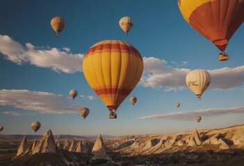 Obraz premium Bird's-eye view of balloons