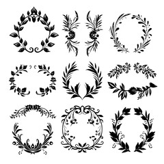 wreath svg, wreath png, wreath frame, frame svg, frame illustration, wreath illustration, frame, vector, vintage, floral, design, decoration, pattern, ornament, border, illustration, flower, ornate, a