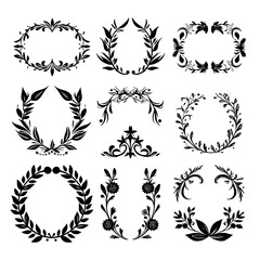 wreath svg, wreath png, wreath frame, frame svg, frame illustration, wreath illustration, frame, vector, vintage, floral, design, decoration, pattern, ornament, border, illustration, flower, ornate, a