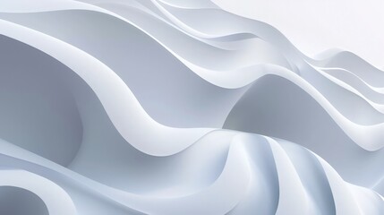 Obraz premium abstract expressionist art style of 3D white geometric abstract background 