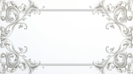 floral  frame white background. Interior decoration of the room.