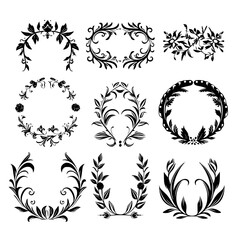 wreath SVG, wreath png, wreath frame, frame svg, frame illustration, wreath illustration, frame, vector, vintage, floral, design, decoration, pattern, ornament, border, illustration, flower, ornate