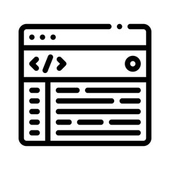 Fototapeta premium coding line icon