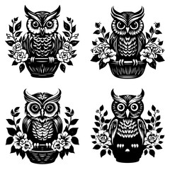 set of owls