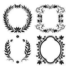 wreath SVG, wreath png, wreath frame, frame svg, frame illustration, wreath illustration, frame, vector, vintage, floral, design, decoration, pattern, ornament, border, illustration, flower, ornate