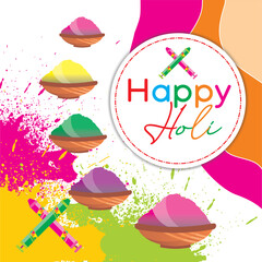 Vector Holi Background design Editable