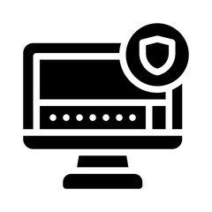security system glyph icon