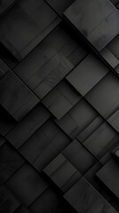 Fototapeta na wymiar black abstract wallpaper, monochrome design, neat symmetrical pattern, parallelogram tiles