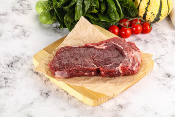 Raw rib eye beef premium steak