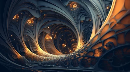 Rolgordijnen Abstract fractal background © Anaya