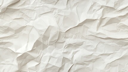 Obraz premium White crumpled paper texture background for design with copy space for text or image.
