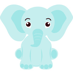 cute elephant cartoon Vector illustration