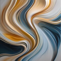 Abstract oil painting with flowing, organic shapes in calming colors4