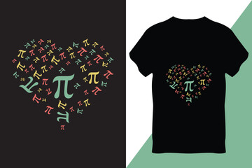Pi Day T-Shirt Design Vector