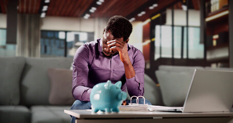 Black African Accountant Man Doing Tax Consulting