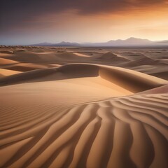 Fototapeta na wymiar Surreal desert landscape with towering sand dunes and a lone oasis5