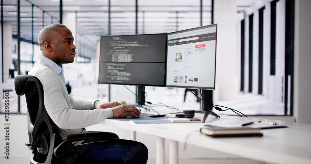 Aufkleber African Web Developer Programming Online Shop