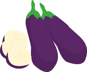 purple aubergine illustration