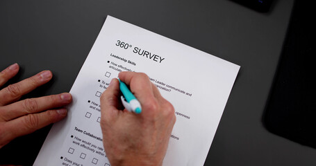 Business Report Survey Text Concept
