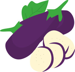 purple aubergine illustration