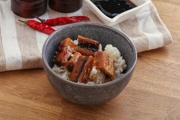 Roasred eel with steamed rice