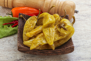 Pickled marinated spicy green pepper