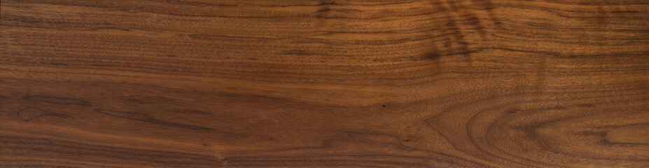 Single board of american black walnut with oil finish for texture