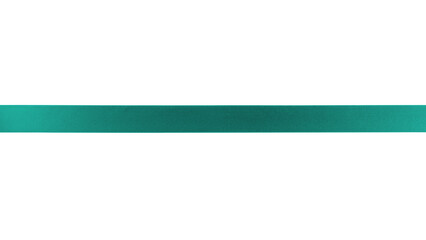 Satin ribbon line azure color isolated on white background