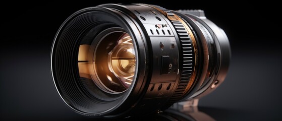 Close-up of a professional camera lens capturing detailed moments in vibrant colors – photography equipment and technology concept
