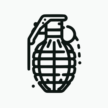 hand grenade vector illustration isolated on background