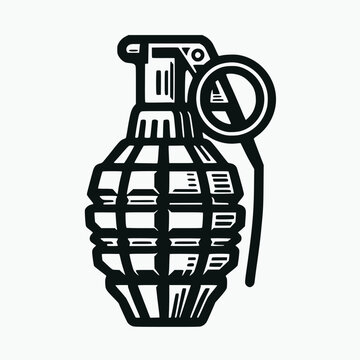 hand grenade vector illustration isolated on background