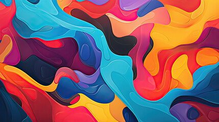 A lively and intricate colorful pattern background, artistic possibilities of abstract shapes, bold colors, and complex patterns, visually stunning compositions Ai Generative