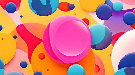 Colorful pattern background, geometric shapes, gradients, and playful patterns, a visually engaging and lively aesthetic Ai Generative