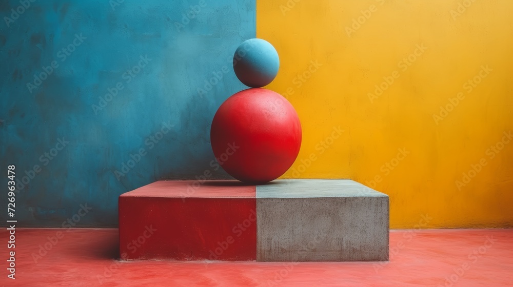 Poster minimalist abstract background. 3d render, 3d illustration - generative ai