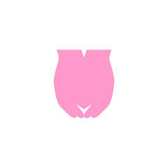 pink silhouette valentine pose pink