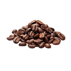 Naklejka premium stack Coffee grains on transparent background