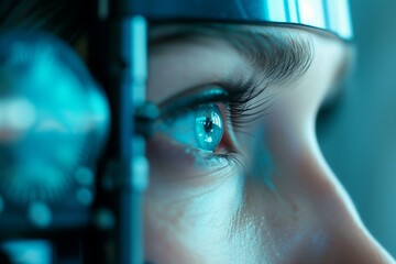 Vision correction close up of eye pupil 