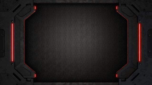 Futuristic metal frame, Sci-Fi Background, Future tablet devices, High technology concept