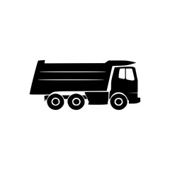 dam truck icon silhouette - flat design