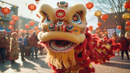 The art of the lion dance at Chinese New Year celebrations