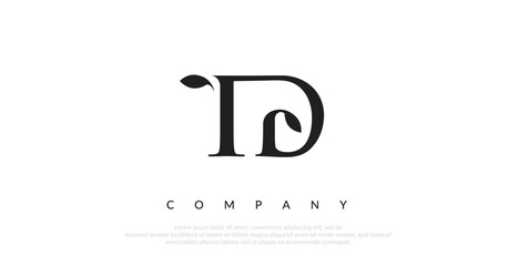 Initial TD Logo Design Vector 
